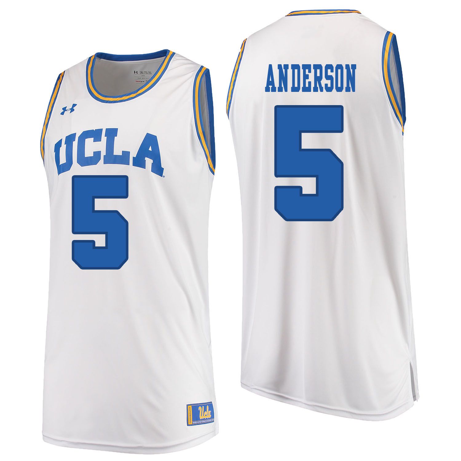Men UCLA UA 5 Anderson White Customized NCAA Jerseys